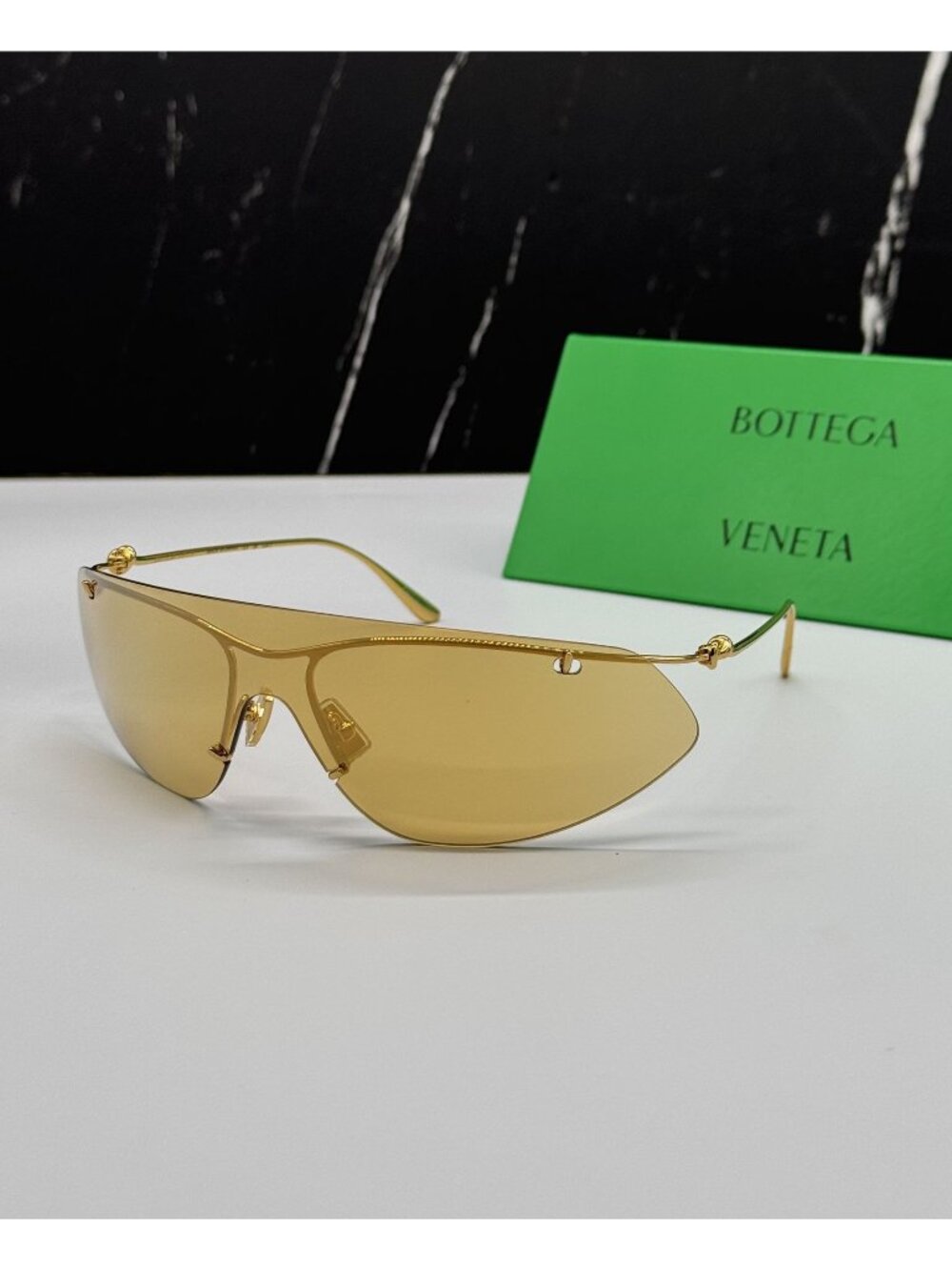 New Bottega Veneta Gold Mask Sunglasses BV1272S 003